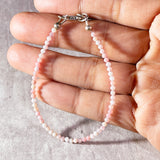 Faceted pink opal 925 bracelet