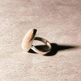 Peach scolecite 925 sz6.25 ring