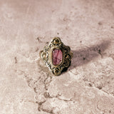 Pink tourmaline 925 sz7.5 ring