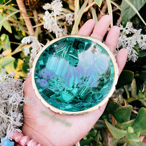 Malachite composite bowl