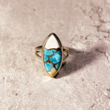 Spiny oyster turquoise 925 s6 ring