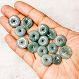 Burmese jade donut charm