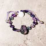 Fluorite totoro adjustable bracelet