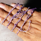 Fluorite snowflake adjustable bracelet