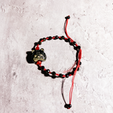 Gold obsidian tiger adjustable bracelet