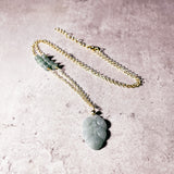 Leaf jade necklace