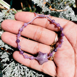 Lepidolite star adjustable bracelet