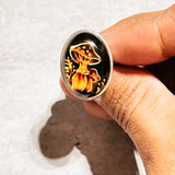 Baltic Amber hand carved adjustable ring