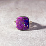 Purple copper turquoise 925 sz10 ring