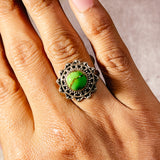 Green Mohave turquoise 925 sz6.5 ring