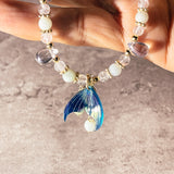 Jade resin mermaid tail anklet