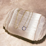 Evil eye 16+2” gold 925 necklace