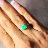 Chrysoprase 925 sz5.5 ring