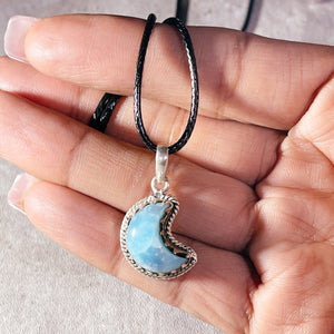 Smithsonite moon 925 pendant