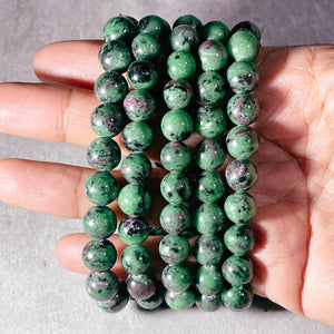 Ruby zoisite 10-11mm stretch bracelet