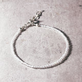 Faceted white topaz 925 bracelet