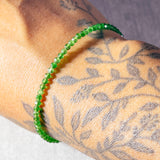 Faceted chrome diopside 925 bracelet