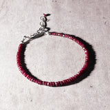 Faceted Ruby 925 bracelet