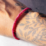 Faceted Ruby 925 bracelet