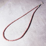 Faceted rhodochrosite round 925 necklace