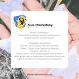 Blue chalcedony butterflies