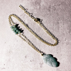 Leaf jade necklace