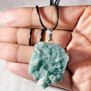 Green apophylite 925 pendant