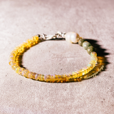 Ethiopian opal pearl jade 925 bracelet