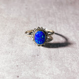 Blue fire opal 925 sz9.25 ring