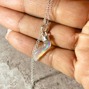 Ethiopian Opal nugget 925 necklace