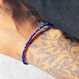 Faceted Lapis lazuli 925 bracelet