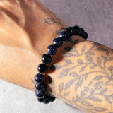 Blue sandstone 8mm stretch bracelet