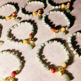 Burmese jade Buddha charm bracelet