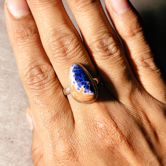 Sodalite 925 s8.25 ring