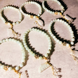 Burmese jade comb charm bracelet