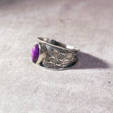 Purple copper turquoise 925 sz10.25 ring