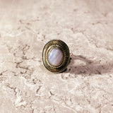 Blue lace agate 925 sz6.75 ring