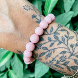 Pink opal stretch bracelet