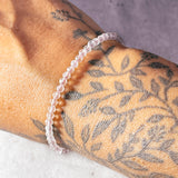 Faceted rose quartz 925 bracelet