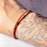 Faceted brown goldstone 925 bracelet