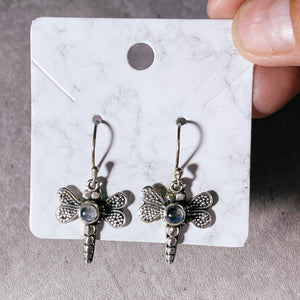 Labradorite dragonfly 925 dangles