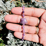 Lepidolite star adjustable bracelet