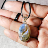 Carved labradorite 925 pendant