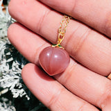 African agate peach necklace