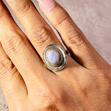 Blue lace agate 925 sz6.75 ring