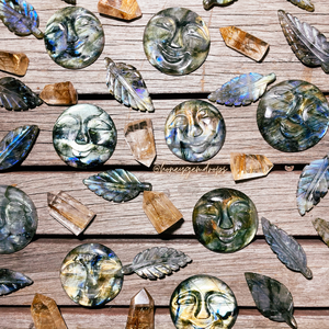 Labradorite carvings