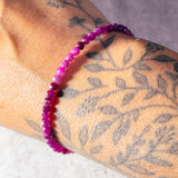 Faceted Ruby round 925 bracelet