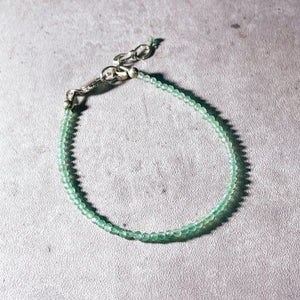 Faceted green aventurine 925 bracelet