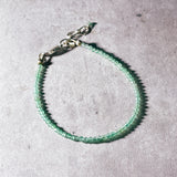 Faceted green aventurine 925 bracelet