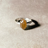 Peach sunstone 925 s9 ring